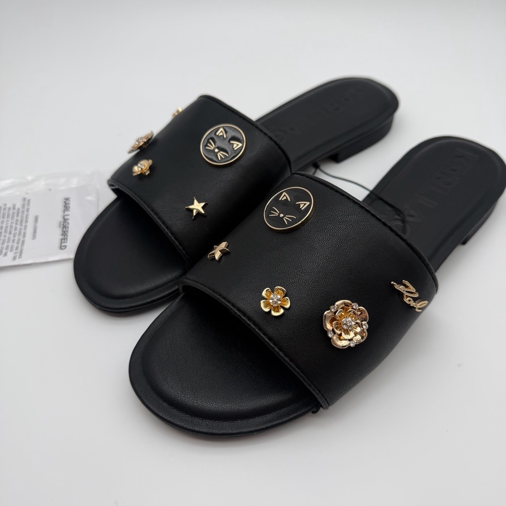 Karl Lagerfeld  Women's Sandals. Black. Size8.5M Authentic